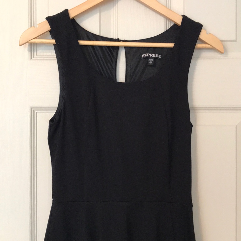 NWOT Express Black Fit & Flare Dress